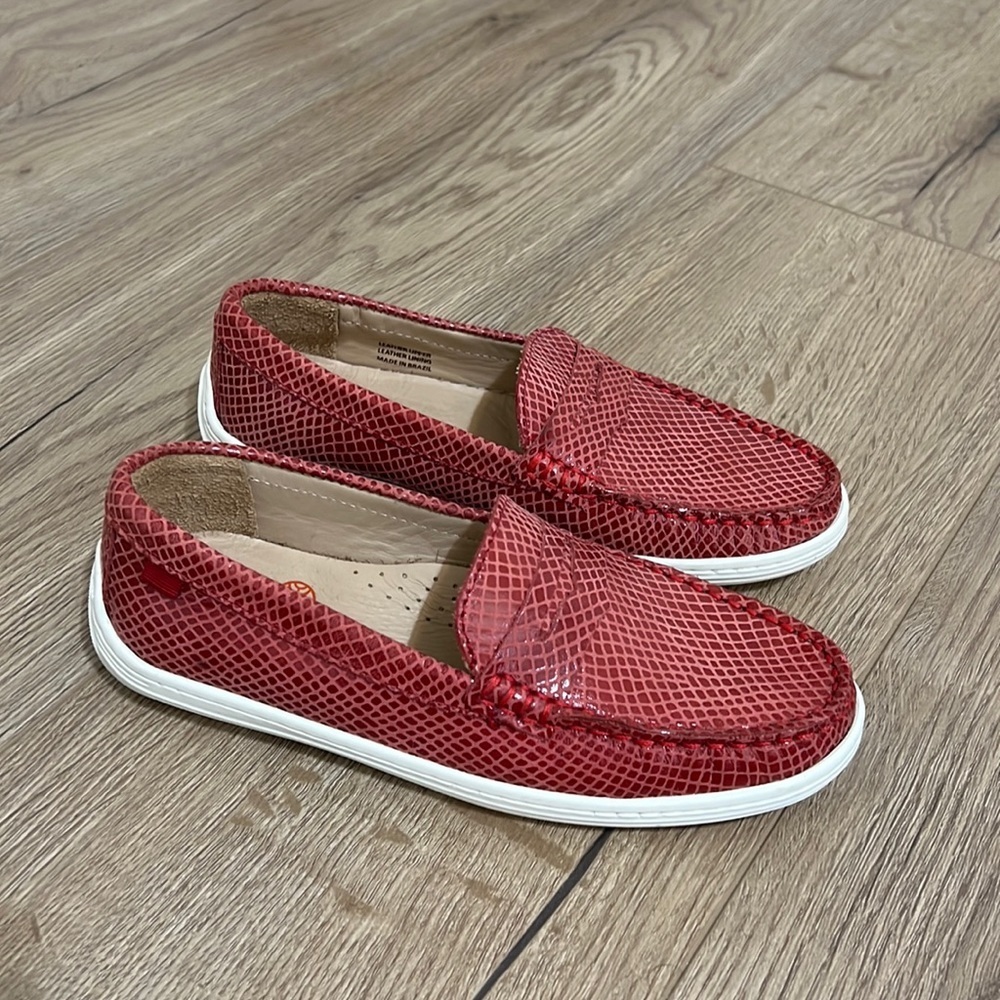 Marc Joseph Kids Red Leather Loafers
